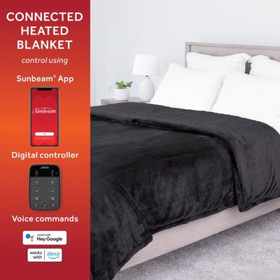 Sunbeam Connected WiFi Smart Heated Blanket Slate Gray, King Size -  NEW/SEALED 694501170739 | eBay