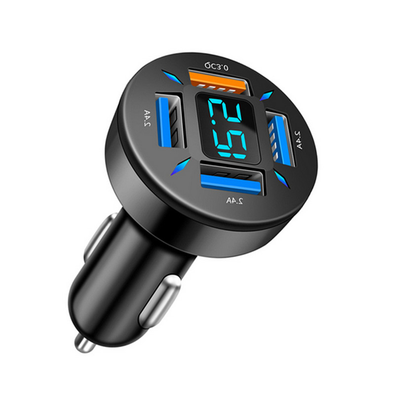 Fast Charge QC3.0 4 USB Ports Car Charger Power Adapter Cigarette Lighter Socket