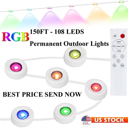 Permanent Outdoor LED Lights, RGB LED Eaves Lighting for Christmas All Holidays - 第 1/23 張圖片