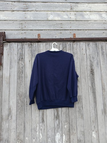 Vintage Nutcracker Sweatshirt Womens Sz L Blue Christmas Snowman Happy Holidays - Picture 3 of 4