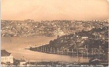 Seattle Washington Birdseye View of City and Mt. Rainier RPPC 1908