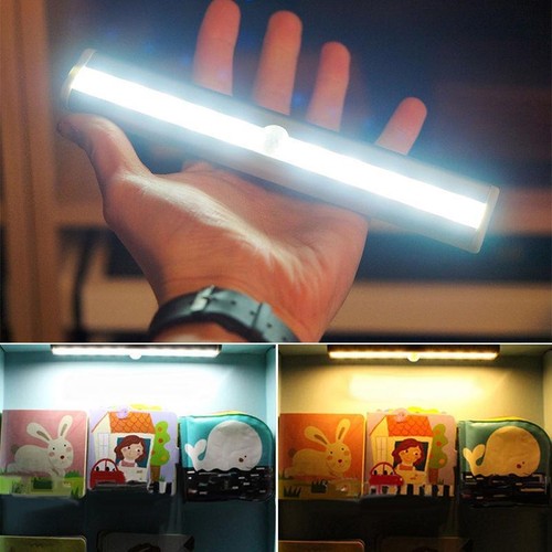 10 LED Wireless PIR Auto Motion Sensor Light Intelligent Lamp USB Rechargeable - Picture 13 of 14