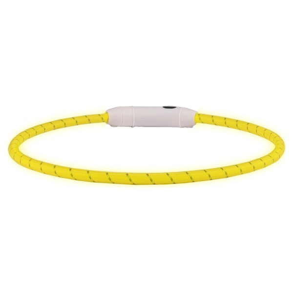 Flamingo Led Halsband Visio Light Nylon Gelb 33-63,5 Cm Reflektierend FüR Hunde-image