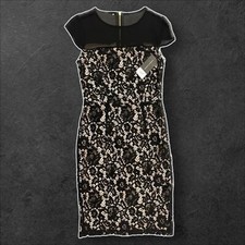 BNWT brand new dorothy perkins size 6 black sleeveless floral lace bodycon dress