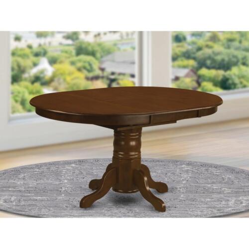 Kenley Oval Single Pedestal Oval Dining Table 42"x60" with 18" ... - Picture 3 of 3