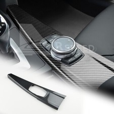 Car Center Multimeida Panel Cover Carbon Prin...