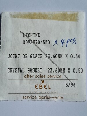 EBEL - LICHINE - REF 93970 - EISDICHTUNG - CRYSTAL GASKET - NOS