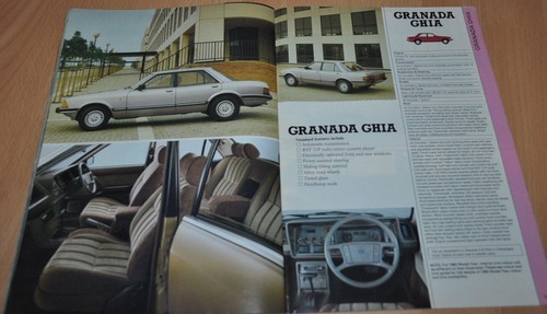 Ford Cars 1982 Sierra Fiesta Escort XR3 Capri Ghia Model Range Brochure Prospekt - Picture 9 of 11