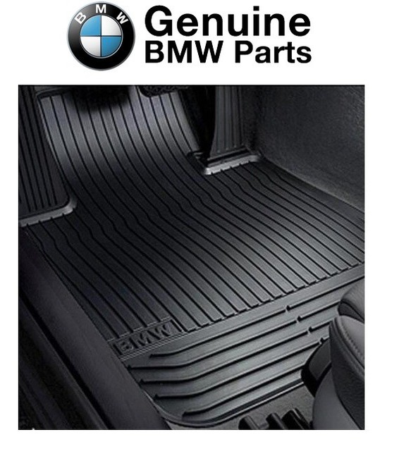 For BMW F07 535i 550i GT xDrive Front Black All Weather Floor Mats
