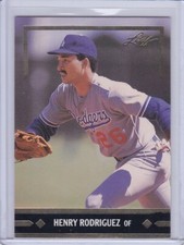 Henry Rodriguez 1991 Leaf Gold Leaf Rookies Baseball Card BC8 Grade NMMT