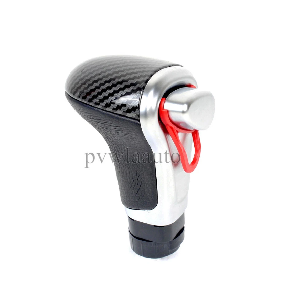 Pomo de cambio de marchas automático de fibra de carbono para Audi A5 A6 C5 C6 C7 C8 C9 A7 A8 Foto 4 de 4