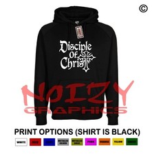 Disciple Of Christ Christian Hoodie Black Sweatshirt Jesus Religious Rock Metal
