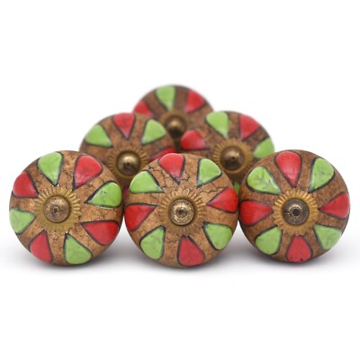 Wooden round shape with beautiful art knobs