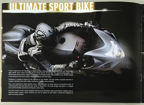 SUZUKI HAYABUSA MOTORCYCLE Undated Sales Brochure #99999-A0021-231 - Picture 3 of 4