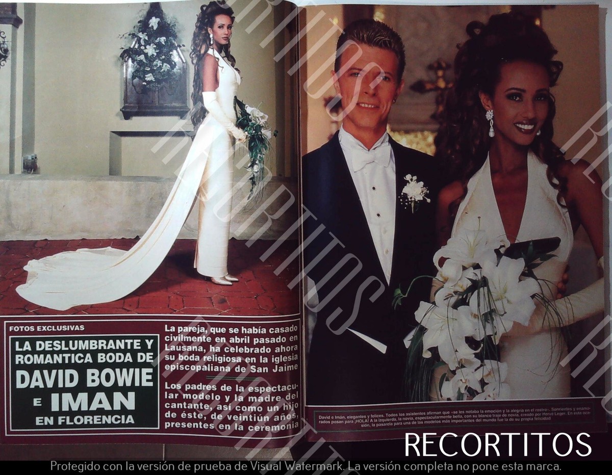 Clips H 2497 DAVID BOWIE MAGNET WEDDING YOKO ONO BONO U2 BRIAN ENO