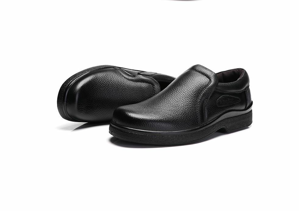 Men&#039;s Restaurant Oil Resistant Kitchen Work Shoes Leather shoes Slip-On Skid |