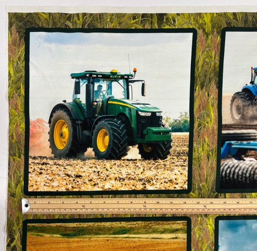 Tela de tractor algodón vehículo agrícola Farmer's Paradise para acolchado y retazos - Imagen 15 de 15