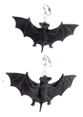 Halloween Bat & Spider Web Earrings – Dangle Earrings For Women, Gothic Vampire Accessories - View #12