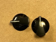 2 New 1.25" Daka-Ware Black Bakelite Pointer Knobs for Tube Guitar Amp Qty 
