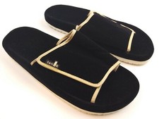 SANUK womens Black SUEDE SLIPPERS SLIDES SHOES Sz 9 EUC