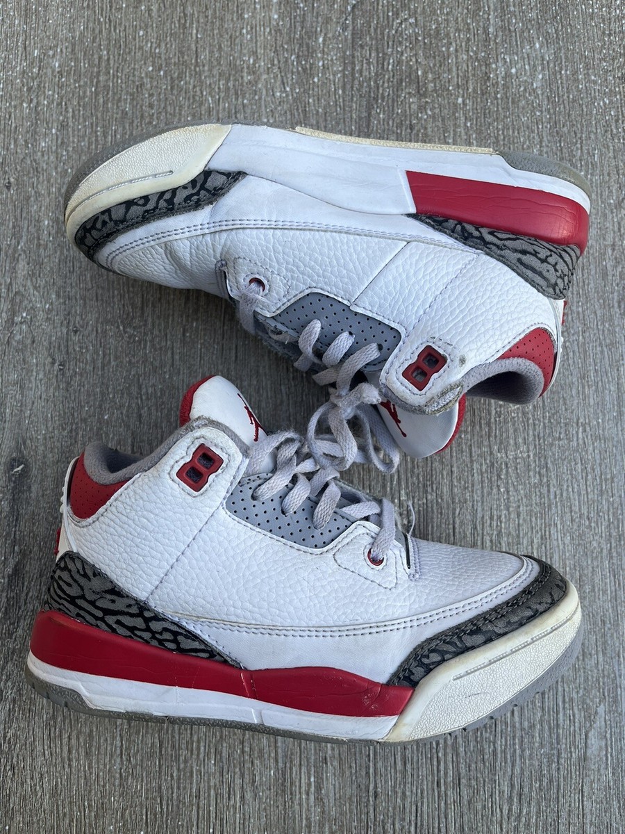 Nike Air Jordan Retro Boys Size 1Y White Athletic Shoes Sneakers