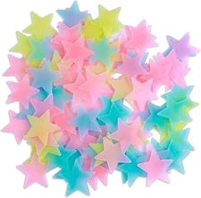 AM AMAONM 100 Pcs Colorful Glow in The Dark Luminous Stars 