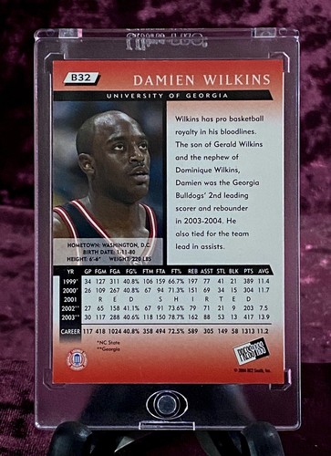 Damien Wilkins 04 Press Pass RC Blue Parallel MINT Bulldogs Rookie Jersey Sonics - Bild 2 von 2