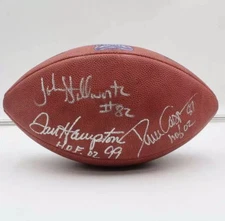 John Stallworth/Dave Casper/Dan Hampton Signed Pro Bowl Football JSA
