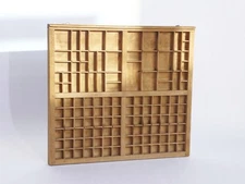 Old Wooden Letter Press Tray, Vintage Original Printers Drawer, Industrial