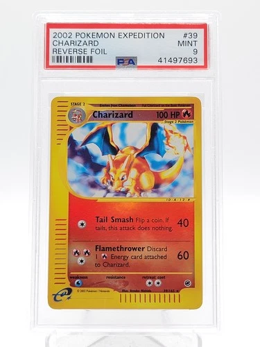 CHARIZARD 2002 POKEMON EXPEDITION REVERSE FOIL HOLO #39 PSA 9 Q0895