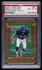 2000 Upper Deck Star Rookie UD Exclusives Gold 21/25 Brian Urlacher PSA 8 00em