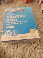 WALGREENS NICOTINE GUM 2MG 110 PCS 2 mg Exp 01/2028 Stop Smoking Aid Sealed N