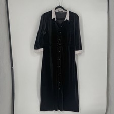 Disturbia dress 12 black long maxi velvet got...