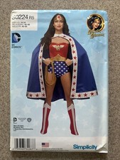Simplicity Sewing Pattern SO224H5 Wonder Woman Adult Size 24-22, Cosplay