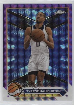 2023-24 Topps Chrome Purple Geometric Refractor /119 Tyrese Haliburton #4 1b30