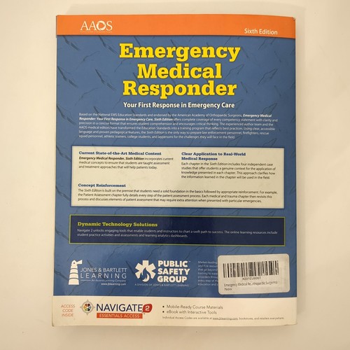 Emergency Medical Responder Sixth Edition Paperback Book Andrew Pollak 2018 - Picture 18 of 24