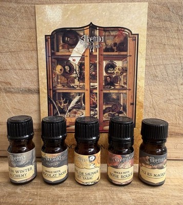 Alkemia Perfume Oil Lot 5x5ml   Chocolat Noir, Fig in Winter Alchemy + More
