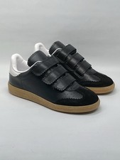 Isabel Marant Beth Perforated Leather Grip-Strap Sneakers size 35