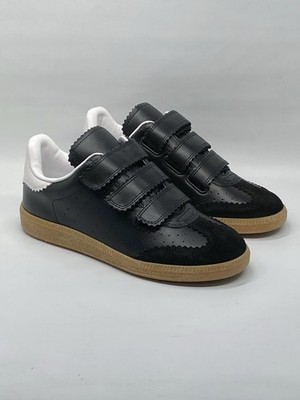 Isabel Marant Beth Perforated Leather Grip-Strap Sneakers size 35