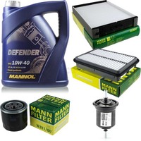 Motor-ÖL 5L Mannol Defender 10W-40 +MANN-FILTER FüR Hyundai Santa Fé I Sm 2.7 V6