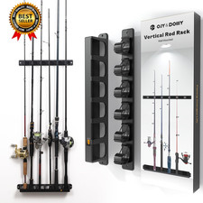 Wall Mount Fishing Rod Holder,Vertical Fishing Pole Storage Rack for Garage