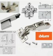 2 x Blum Clip On 170° Soft Close Cabinet Hinge 70T6550 with Blumotion Damper