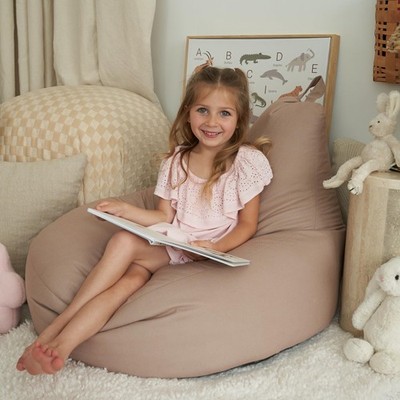 Stuffed Animal Storage Bean Bag Chair Cover for Kids - Easily Turn Plushie To...