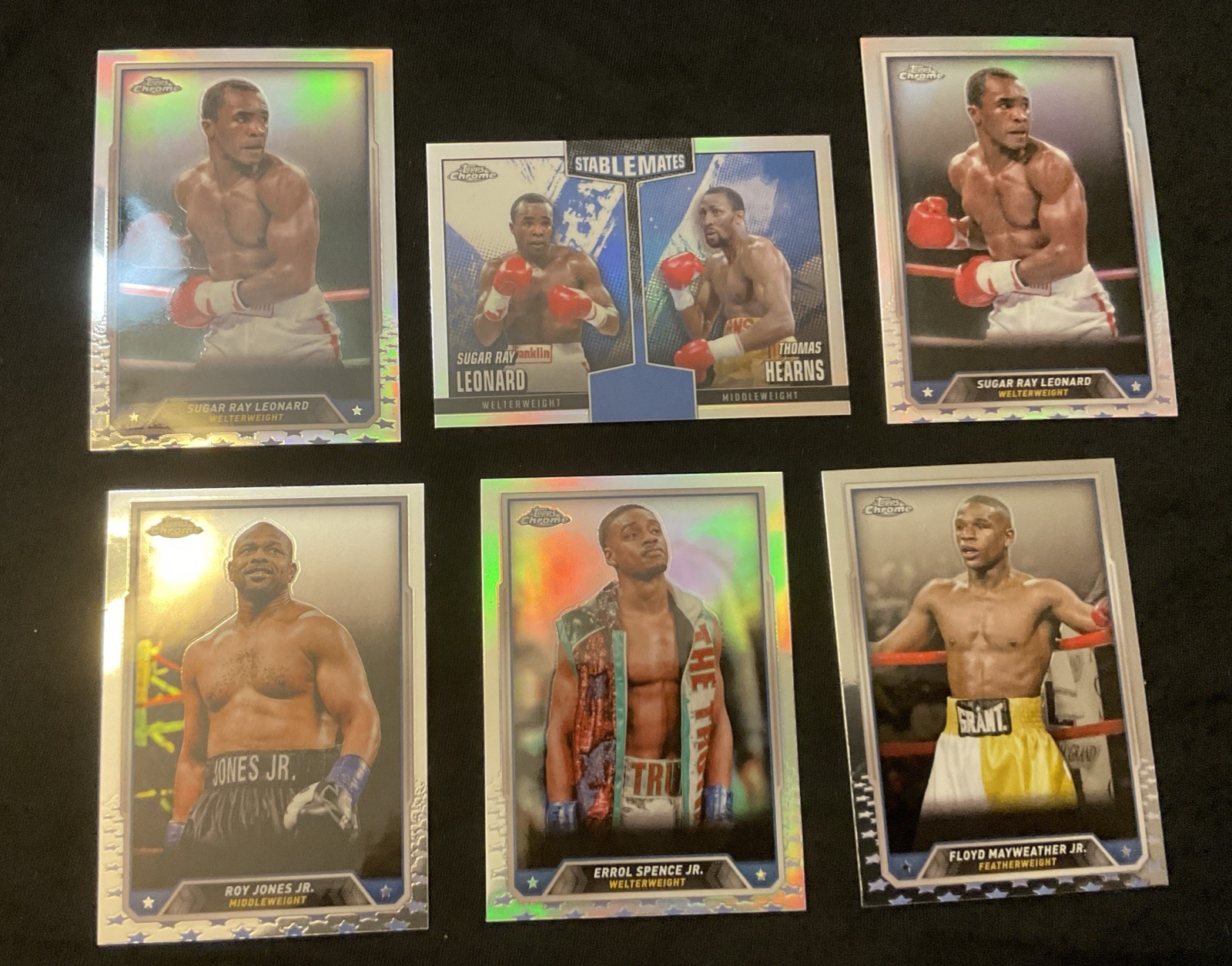 2024 SUGAR RAY LEONARD TOPPS CHROME STABLEMATES  + F. MAYWEATHER TOPPS CHROME