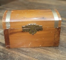 Vintage Wooden Cedar Trinket Box Jewelry Chest Souvenir Missouri Ozark USA Made