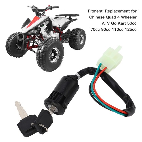 ˜4 Pin Wire Ignition Key Switch Sensitive Ignition System Switch With 2 Keys For - Picture 9 of 24