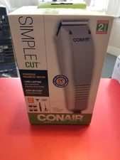 ConairMAN Simple Cut, Hair Clippers for Men, 10-piece Home 10-piece, Grey 