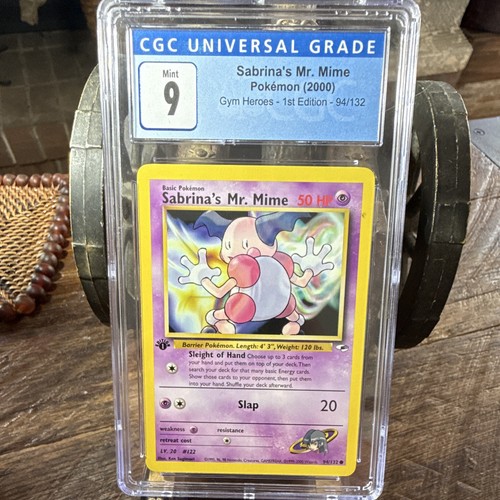 Sabrina's Mr. Mime (1st Edition) graded CGC 9 for sale on eBay