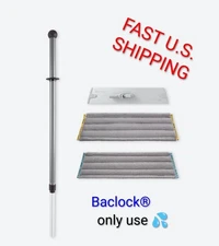 NEW Norwex Large Superior Mop System Black/Gray Microfiber 4pc Telescopic  