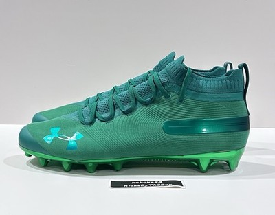 Size 15 Under Armour Spotlight MC Suede Football Cleats Green